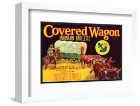 Covered Wagon Brand Mountain Bartletts-null-Framed Art Print