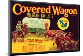 Covered Wagon Brand Mountain Bartletts-null-Mounted Art Print