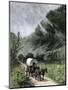 Covered Wagon Coming Through Cumberland Gap on the Wilderness Road on a Misty Morning-null-Mounted Giclee Print