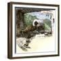 Covered Wagon Entering Kentucky Through Cumberland Gap-null-Framed Giclee Print