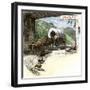 Covered Wagon Entering Kentucky Through Cumberland Gap-null-Framed Giclee Print