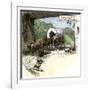 Covered Wagon Entering Kentucky Through Cumberland Gap-null-Framed Giclee Print