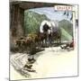 Covered Wagon Entering Kentucky Through Cumberland Gap-null-Mounted Giclee Print