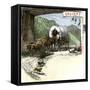 Covered Wagon Entering Kentucky Through Cumberland Gap-null-Framed Stretched Canvas