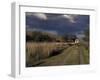 Covered Wagon on Oregon Trail, Lewis and Clark Trail, Whitman Mission, Walla Walla, Washington, USA-Connie Ricca-Framed Premium Photographic Print