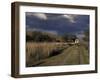 Covered Wagon on Oregon Trail, Lewis and Clark Trail, Whitman Mission, Walla Walla, Washington, USA-Connie Ricca-Framed Photographic Print