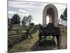 Covered Wagon on Oregon Trail, Lewis and Clark Trail, Whitman Mission, Walla Walla, Washington, USA-Connie Ricca-Mounted Photographic Print