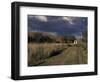 Covered Wagon on Oregon Trail, Lewis and Clark Trail, Whitman Mission, Walla Walla, Washington, USA-Connie Ricca-Framed Photographic Print