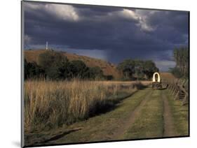 Covered Wagon on Oregon Trail, Lewis and Clark Trail, Whitman Mission, Walla Walla, Washington, USA-Connie Ricca-Mounted Photographic Print