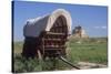 Covered Wagon on the Prairie Crossing of Oregon Trail and Mormon Trail Near Scotts Bluff, Nebraska-null-Stretched Canvas