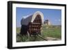 Covered Wagon on the Prairie Crossing of Oregon Trail and Mormon Trail Near Scotts Bluff, Nebraska-null-Framed Photographic Print