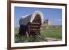 Covered Wagon on the Prairie Crossing of Oregon Trail and Mormon Trail Near Scotts Bluff, Nebraska-null-Framed Photographic Print