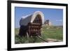 Covered Wagon on the Prairie Crossing of Oregon Trail and Mormon Trail Near Scotts Bluff, Nebraska-null-Framed Photographic Print