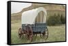 Covered Wagon Replica on the Oregon Trail, Scotts Bluff National Monument, Nebraska-null-Framed Stretched Canvas