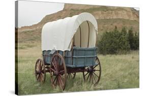 Covered Wagon Replica on the Oregon Trail, Scotts Bluff National Monument, Nebraska-null-Stretched Canvas
