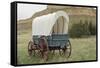 Covered Wagon Replica on the Oregon Trail, Scotts Bluff National Monument, Nebraska-null-Framed Stretched Canvas