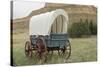 Covered Wagon Replica on the Oregon Trail, Scotts Bluff National Monument, Nebraska-null-Stretched Canvas