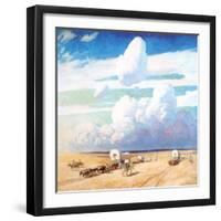 Covered Wagons, 1940-Newell Convers Wyeth-Framed Giclee Print