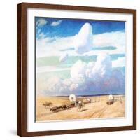 Covered Wagons, 1940-Newell Convers Wyeth-Framed Giclee Print