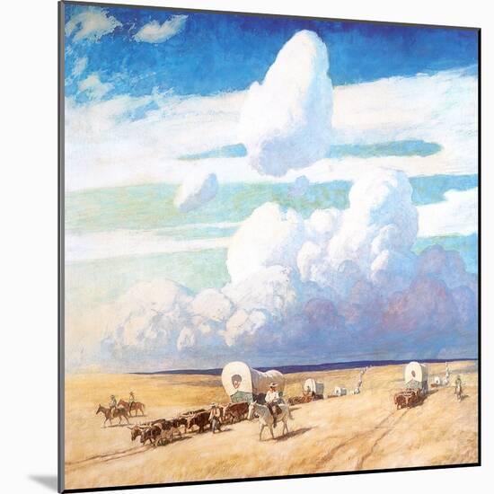 Covered Wagons, 1940-Newell Convers Wyeth-Mounted Giclee Print