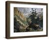 Covered Wagons Crossing the Rocky Mountains of Colorado-null-Framed Giclee Print