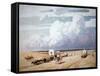 Covered Wagons Heading West-Newell Convers Wyeth-Framed Stretched Canvas