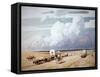 Covered Wagons Heading West-Newell Convers Wyeth-Framed Stretched Canvas