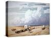 Covered Wagons Heading West-Newell Convers Wyeth-Stretched Canvas