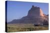 Covered Wagons on the Oregon Trail at Scotts Bluff, Nebraska, at Sunrise-null-Stretched Canvas