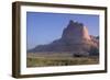 Covered Wagons on the Oregon Trail at Scotts Bluff, Nebraska, at Sunrise-null-Framed Photographic Print