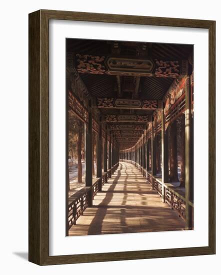 Covered Walkway at Summer Palace in Beijing, China-Dmitri Kessel-Framed Photographic Print