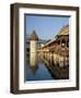 (Covered Wooden Bridge) Over the River Reuss, Kapellbrucke, Lucerne (Luzern), Switzerland-Gavin Hellier-Framed Photographic Print