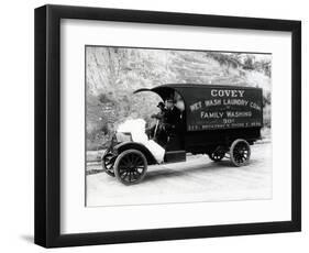 Covey Wet Wash Laundry Co. Inc. Delivery Truck, Seattle, 1913-null-Framed Giclee Print