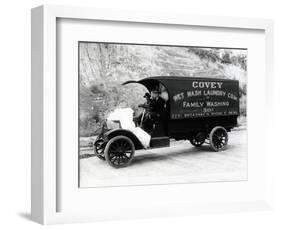 Covey Wet Wash Laundry Co. Inc. Delivery Truck, Seattle, 1913-null-Framed Giclee Print