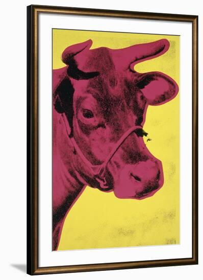 Cow, 1966 (yellow & pink)-Andy Warhol-Framed Art Print