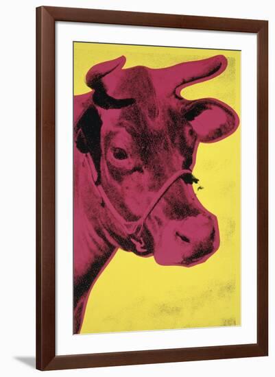 Cow, 1966 (yellow & pink)-Andy Warhol-Framed Art Print
