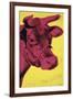 Cow, 1966 (yellow & pink)-Andy Warhol-Framed Art Print