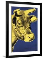 Cow, 1971 (blue & yellow)-Andy Warhol-Framed Art Print