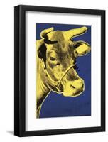 Cow, 1971 (blue & yellow)-Andy Warhol-Framed Art Print