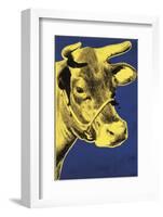 Cow, 1971 (blue & yellow)-Andy Warhol-Framed Art Print