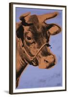 Cow, 1971 (purple & orange)-Andy Warhol-Framed Art Print