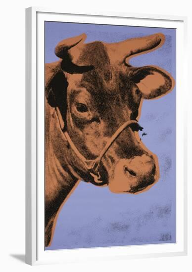 Cow, 1971 (purple & orange)-Andy Warhol-Framed Art Print