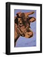 Cow, 1971 (purple & orange)-Andy Warhol-Framed Art Print