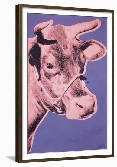 Cow, 1976 (pink & purple)-Andy Warhol-Framed Art Print