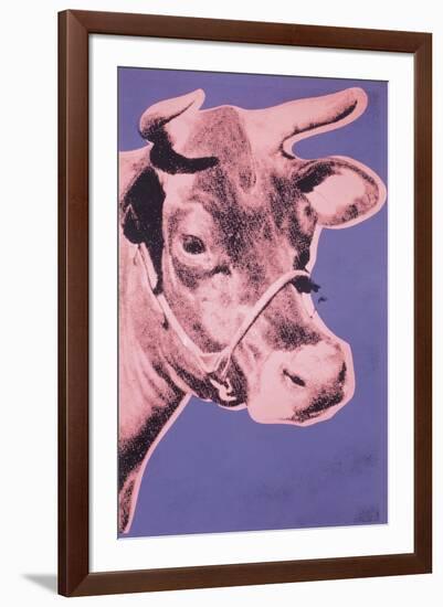 Cow, 1976 (pink & purple)-Andy Warhol-Framed Art Print