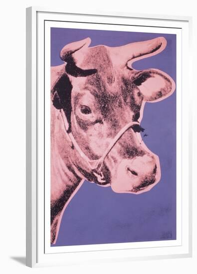 Cow, 1976 (pink & purple)-Andy Warhol-Framed Art Print