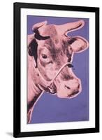 Cow, 1976 (pink & purple)-Andy Warhol-Framed Art Print