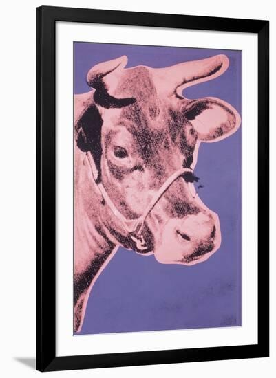 Cow, 1976 (pink & purple)-Andy Warhol-Framed Art Print