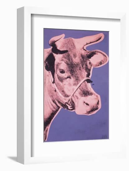 Cow, 1976 (pink & purple)-Andy Warhol-Framed Art Print