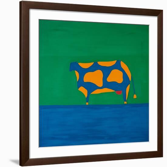 Cow,1998,(oil on linen)-Cristina Rodriguez-Framed Giclee Print